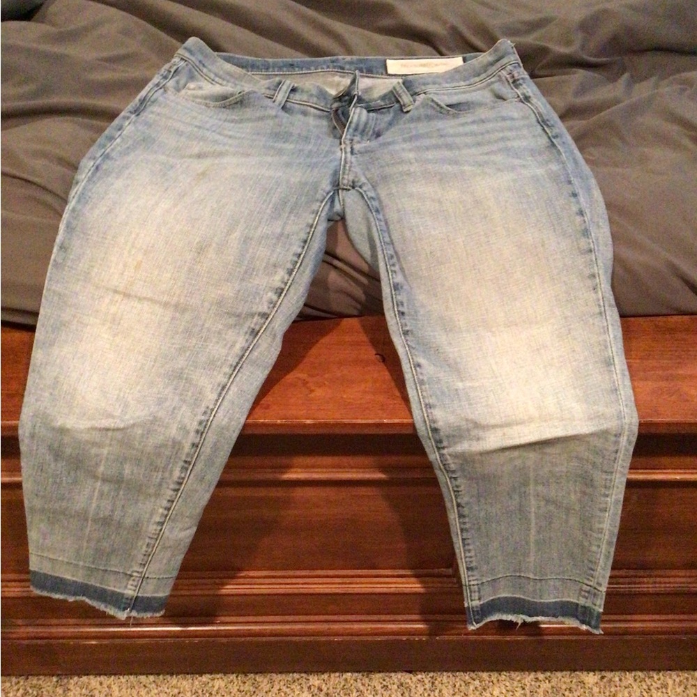 Stylish Light Blue Women's Cropped Jeans